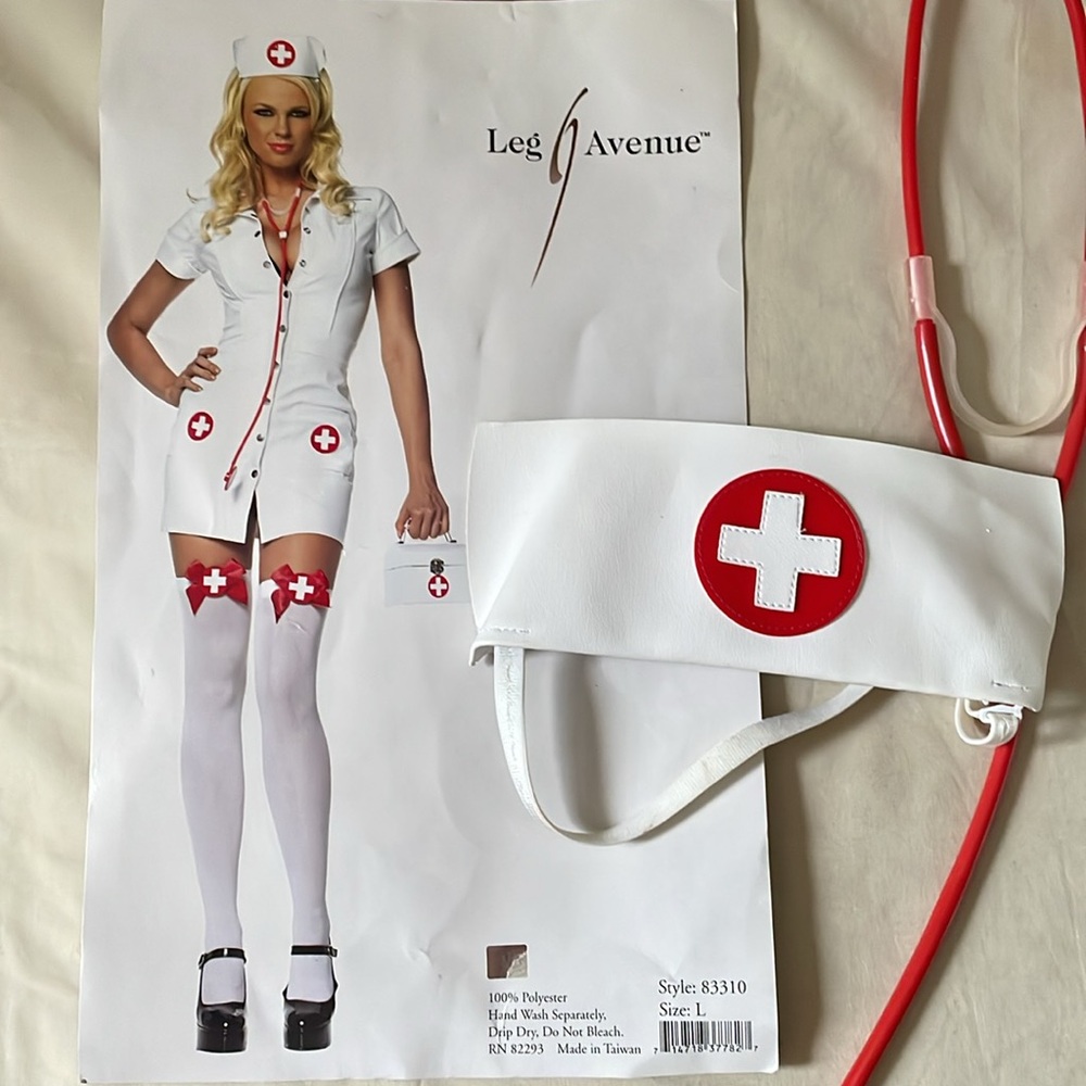 Leg Avenue nurse costume accessories.